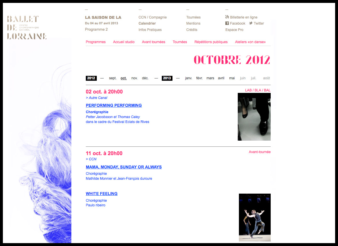CCN Ballet de Lorraine - Site Internet - Les Graphiquants